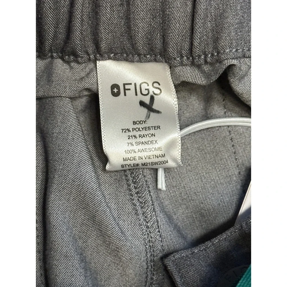 NWT FIGS Nazca Slim Pant GRAPHITE Small